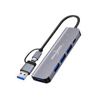 GOOJODOQ 2-in-1 5 Port USB 3.1 Type-C High Speed USB C HUB with 3.0 2.0 5Gbps TF SD Reader Card Slot PD for MacBook Pro Air USB C Splitter