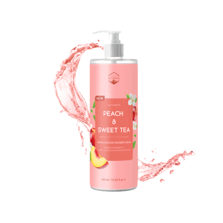 Naturista ครีมอาบน้ำกลิ่นหอมสดชื่น ผ่อนคลาย ช่วยให้ผิวเนียนนุ่มน่าสัมผัส Peach & Sweet tea shower cream 400ml.