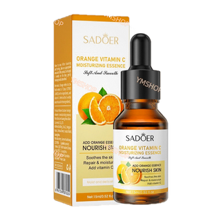 เซรั่มวิตามินซีสด SADOER Essence 15 ml เซรั่มบำรุงผิวล้ำลึก สูตรใหม่ ว่านหางจระเข้ สารสกัดจากส้ม เซรั่ม ผิวนุ่มเนียน