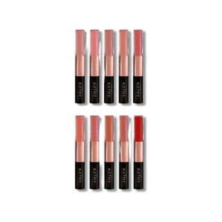 KATHY AMREZ LIP DUO MATTE & SHINE /ลิปดูโอ แมทแอนด์ชายน์ ลิปกระแต ซื้อ 5ชิ้น ฟรี รีมูฟเวอร์ หรือ กลอสไฮยา หรือแถม 5 ชิ้น