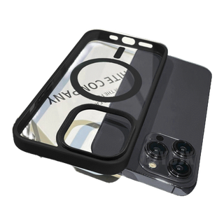 Mowin - เข้ากันได้สำหรับ เคสไอโฟน11 เคส iphone 11 แม่เหล็กดูด Frosted สีชมพูสีดำสีขาวแผงด้านหลังอะคริลิคเคสแข็ง TPU กรอบนุ่มใสกันกระแทกเข้ากันได้กับ 15 PRO Max 14 PRO Max 13 12
