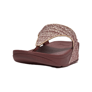 FITFLOP LULU SHIMMERWEAVE รองเท้าแตะแบบหูหนีบผู้หญิง รุ่น GO1-886 สี BROWN