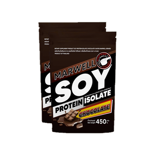 2 ซอง ซอยโปรตีนรสช็อกโกแลต Soy Protein Isolate ขนาด 450 กรัม ลดไขมัน เพิ่มกล้ามเนื้อ อิ่มท้อง คุมหิว ลีน ฟิตหุ่น