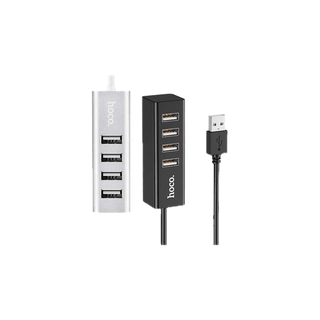 HOCO HB1 USB Hub 4 ช่อง อุปกรณ์เพิ่มช่องUSB ตัวเพิ่มช่องUSB สำหรับ คอมพิวเตอร์ / โน้ตบุ๊ค ฮับ ยูเอสบี แล็ปท็อป hc5