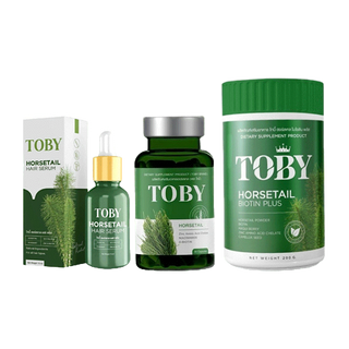 TOBY Horestail [30 ซอฟเจล] /TOBY Horsetail Hair Serum [15 ml.] /TOBY Horsetail Biotin Plus [200 g.]