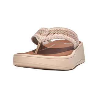 โปรโมชั่น : FITFLOP F-MODE CROCHET FLATFORM รองเท้าแตะแบบหูหนีบผู้หญิง รุ่น GM8-A20 สี BEIGE