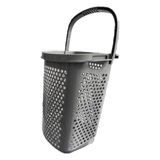 ตะกร้าผ้าล้อลาก สีเทาเข้ม สเปซเกรย์ Hamper with wheel Space Grey Lift And Go BK-137-5