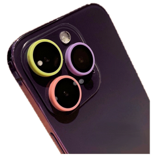 สําหรับ iPhone 11 12 13 14 15 Pro Max 15 14 Plus 12 13 Mini Plis Mini ฟิล์มเรืองแสง กระจกนิรภัย เรืองแสง ป้องกันเลนส์กล้อง