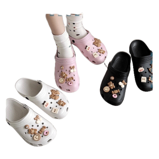 Jibbitz ตัวติดรองเท้าโทนมินิมอล เลือกลายได้ 🧋(1ชิ้น)