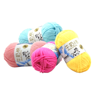 ไหมพรมคอตตอนนม 50 กรัม 5ply milk cotton yarn 50 เนื้อนิ่ม มากกว่า 60 สี เส้นใยธรรมชาติ ถักไหมพรม ถักโครเชต์ / พร้อมส่ง