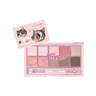 [CLIO] Pro Eye Palette (21AD) (KOSHORT IN SEOUL LIMITED) 020 LAZY SOFT PAW + สติ๊กเกอร์