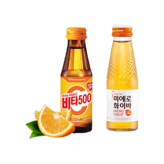  วิตามินซี&ไฟเบอร์ 🥬 น้ำวิตามินซีและน้ำดื่มไฟเบอร์เกาหลี Kwangdong Vita500 & Miero Fiber Vitamin C Diet Drink