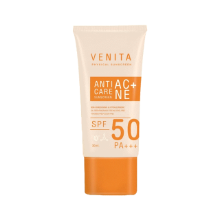 [ต้องกดซื้อ 2 ชิ้น] VENITA Anti-Acne Care Sunscreen SPF50 PA+++ ครีมกันแดด 30ml