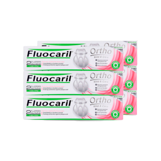 ฟลูโอคารีล ยาสีฟัน สูตรออร์โธ มายด์ & แคร์ 125 กรัม เซ็ท 6 ชิ้น FLUOCARIL ORTHO MILD & CARE TOOTHPASTE 125G.x6