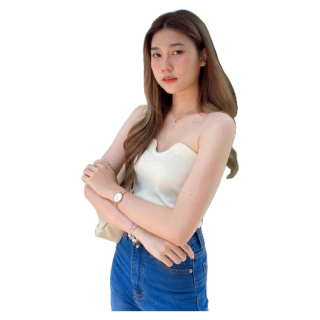BY IRA U Knit tube top เสื้อเกาะอก สายฝอ สีสันน่ารัก