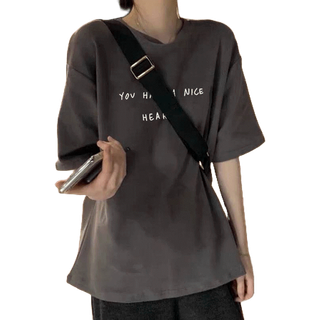 เสื้อยืดผู้หญิง สกรีนข้อความ Have a nice heart สไตล์มินิมอล ใส่สบาย มีสินค้าพร้อมส่ง #A30