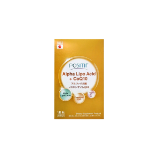 POSITIF ALPHA-LIPO ACID+CoQ10 (Vitamin E & C) โพสิทีฟ อัลฟาไลโป Q10 วิตามินอี จากญี่ปุ่น ชนิดเม็ด15 วัน