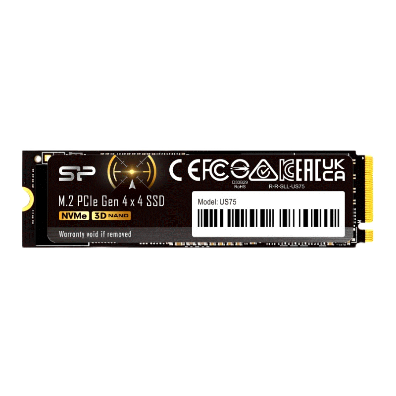 Silicon Power US75 NVMe PCIe Gen4x4 M.2 2280 SSD, Read 7,000MB/s Write 6,500MB/s สำหรับ Laptop และ PC-รับประกัน 5 ปี