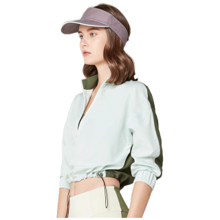 Wakingbee x Asava Uptown Jacket (Olive) แจ๊คเก็ต ทรงคร้อป กันยูวี ผ้าเบาแห้งไว คอตั้ง แขนสามส่วน
