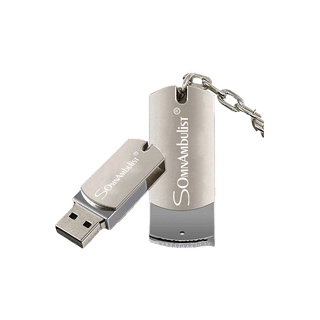 โปรโมชั่น : Somnambulist USB3.0 360°แฟลชไดรฟ์ USB 1GB 2GB 4GB 8GB 16GB 32GB 64GB 128GB โลหะ สีเงิน กันน้ํา ทนทาน