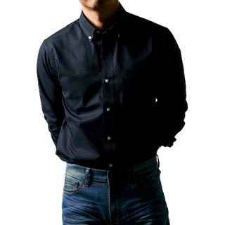 era-won เสื้อเชิ้ต ทรงปกติ Premium Quality Dress Shirt แขนยาว สี Black01