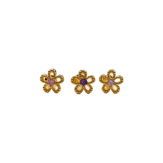 [10.10 ลดอีก 25% โค้ด 10FSWWT] Avantgarde mini blossom stud earrings (brass)