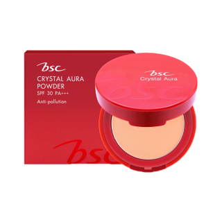 BSC CRYSTAL AURA POWDER SPF 30 PA+++ แป้งเนื้อสัมผัสเนียนละเอียดบางเบา ให้หน้าแลดูกระจ่างใสอย่างเป็นธรรมชาติ