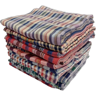 ผ้าขาวม้าเนื้อนิ่ม ขนาด 65x160 ซ.ม. ผ้าขาวม้าคาดเอวไม่เย็บริม ผ้าดีนิ่ม ใช้เป็นของขวัญของฝากได้ มีบริการเก็บเงินปลายทาง