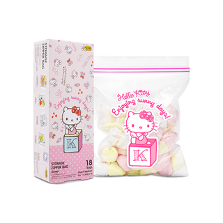 KITCHEN NEAT (คิทเช่น นีท) ถุงซิป Hello Kitty 2022 ไซซ์ M ( ขนาด 17.8 x 20.3 ซม.) (1 กล่อง)