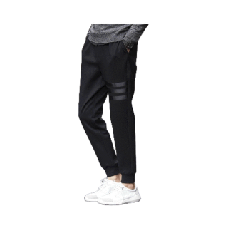COD กางเกงขายาวลำลอง กางเกงผู้ชาย แฟชั่นสำหรับผู้ชาย (สีดำ)รุ่น KH4