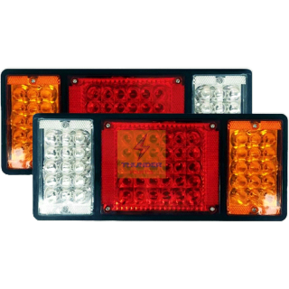 ไฟท้ายติดรถLED 12V และ 24V 2ชิ้น (ซ้าย-ขวา) ไฟท้ายรถยนต์ รถบรรทุก และรุ่นทั่วไป ไฟท้ายไม่มีแป้น (Triblock PT)