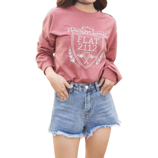 FLAT2112 FD0022 : DENIM ON FIRE SHORTS กางเกงยีนส์ กางเกงยีนส์ขาสั้น กางเกงขาสั้น
