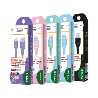 HALE 100W colorful สายชาร์จซิลิโคน Fast Charger Cable Huawei Oppo Vivo POCO charging cable silocone HC-21