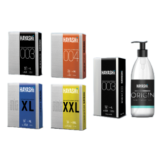 [โค้ด HYS04 ลด 30.-] Hayashi Condoms Size 49 - 56 mm. ถุงยางอนามัย ฮายาชิ ไซส์ 49 - 56 มม.