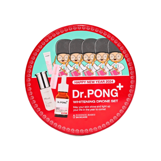 Dr.PONG New Year Box Set รวมสินค้าผิวขาวกระจ่างใส 28D Serum+28D Essence+28D Deodorant+28D Pinky Lip Mask