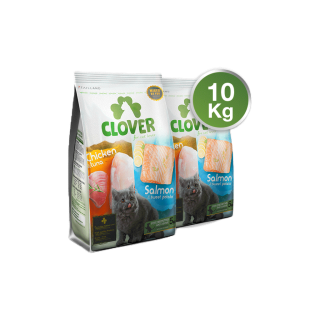 Clover (10 kg) อาหารแมว holistic grain-free ตัวแน่น ถนอมไต (โซเดียมต่ำ) ตัวไม่แน่นคืนเงิน