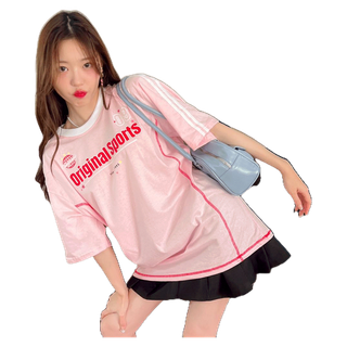พร้อมส่ง  เสื้อยืด เสื้อโอเวอร์ไซส์ comfy cotton - Sport Oversize อก 44 