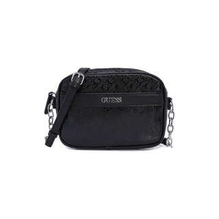 GUESS กระเป๋าสะพายผู้หญิง รุ่น FF862312 ELLISON CAMERA CROSSBODY สีดำ