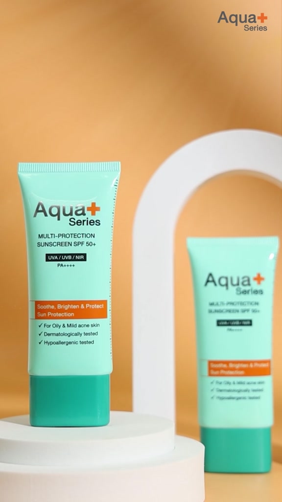 (ส่งฟรี) Aqua+ Series Multi-Protection Sunscreen SPF50+/PA++++ 50 ml. ครีมกันแดดหน้า ไม่อุดตัน