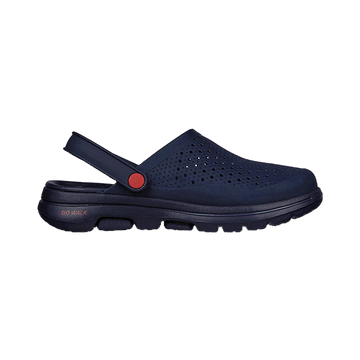 Skechers สเก็ตเชอร์ส รองเท้าผู้ชาย Men Foamies GOwalk 5 Pastime Walking Shoes - 243016-NVY Anti-Odor, Comfort Pillar Technology, Dual-Density, Hanger Optional, Machine Washable