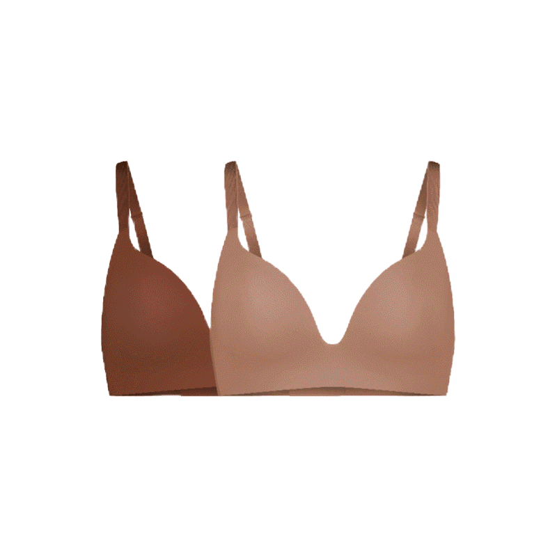 UP&UNDER: เซต 2 ชิ้น เสื้อในไร้โครง รุ่น 24/7 Lift Wireless Bra สี Malt&Cocoa บราไร้โครง ฟองบางเบา เนื้อผ้าเย็น Cooling