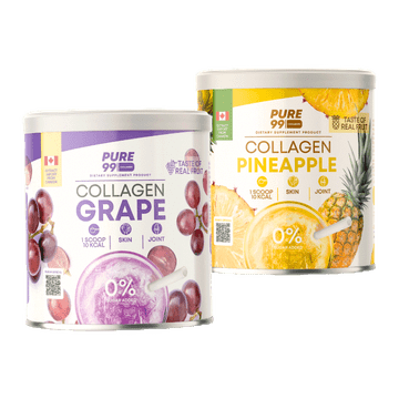 โปรโมชั่น : Pure99 Collagen Peptide Type III 300000 mg - Grape or Pineapple Flavor