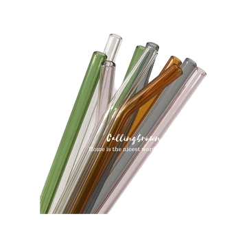 ☄️ขั้นต่ำ 2 ชิ้น☄️ Callingbrown [พร้อมส่ง] Home cafe หลอด หลอดดูดน้ำ หลอดแก้ว