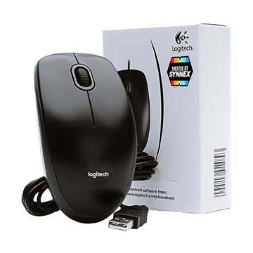 (B100) MOUSE LOGITECH MOUSE OPTICAL_BK(USB)_B100 MOUSE CORDED OPTICAL USB 1000DPI BLACK C