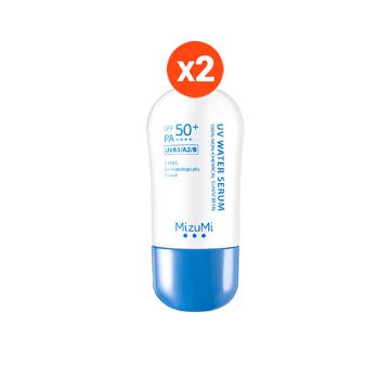 โปรโมชั่น Flash Sale : [แพ็คคู่] MizuMi UV Water Serum SPF50+ PA++++ 40g ครีมกันแดดสำหรับใช้ทุกวัน เนื้อเบาดุจน้ำ ออกแดดได้ทันที