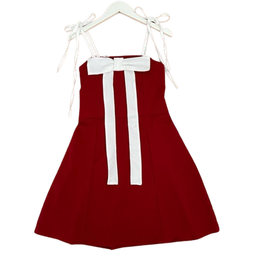 โปรโมชั่น : ♦️DOODEE2♦️เดรสสายเดี่ยวผูกโบว์ คาดโบว์ที่อก งานน่ารัก