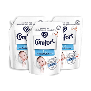 โปรโมชั่น : คอมฟอร์ท เพียว อ่อนโยนต่อผิวบอบบาง 1250 มล. x3 และ x6 Comfort Pure Fabric Softener 1250 ml. x3 and x6