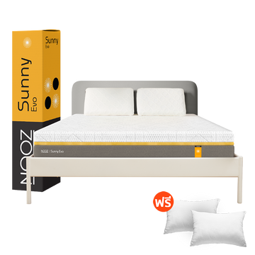 NOOZ ที่นอนยางพาราแท้ 100% บอกลาอาการปวดหลัง จัดส่งในกล่อง น้ำหนักเบา ขนย้ายง่าย า นุ่มแต่ไม่ยวบ รุ่น Sunny Evo