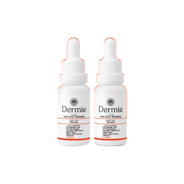Dermie Anti-Acne Solution Serum 20 ml.x2 เซตคู่เซรั่มสลายสิวพร้อมช่วยลดกลไกการเกิดสิว สลายสิวตั้งแต่ต้นตอ แม้สิวใต้ผิว