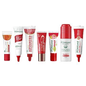 โปรโมชั่น : เพียวริก้าส์ ดราก้อนบลัด Puricas dragon blood scar gel  acne  Intensive dark spot CE  kids  serum รอยแผลเป็น ลดรอย